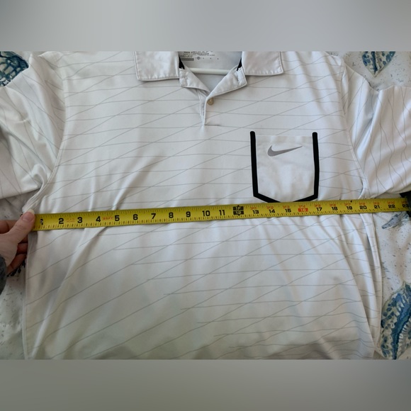Nike Men's White Polo with Black Trim size medium - Picture 4 of 4